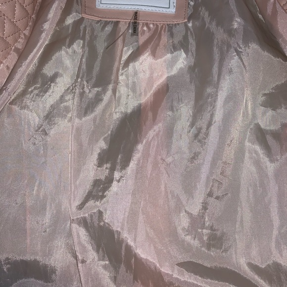 Blush pink leather jacket. - Picture 9 of 11